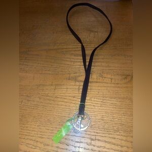 NEW Vera Bradley Breakaway Lanyard - Black & Silver NWT